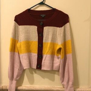 Wild Fable Striped Women’s Cardigan | Sweater Size Medium Stretch